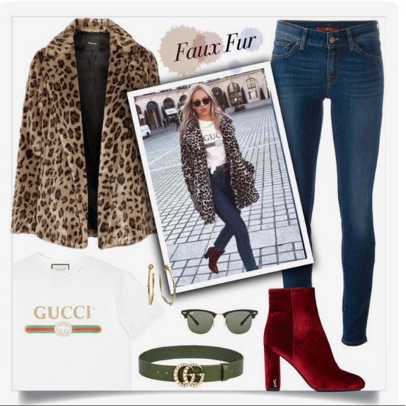 NWT 7 for Mankind Leopard Faux Fur Coat Size XS - Picture 4 of 5